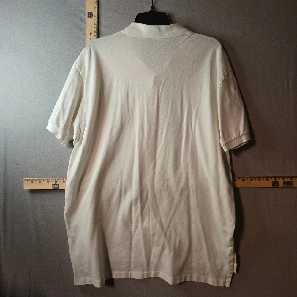 Polo‎ Ralph Lauren Mens XL Cream Pima Cotton Stretch Short Sleeve Polo Shirt